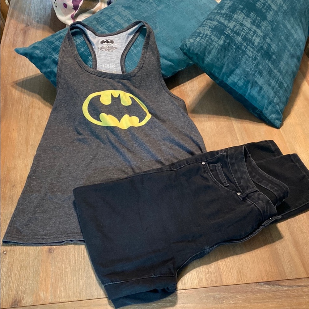 Weekend Bundle: Batman Tank Top and Petite Black Jeans